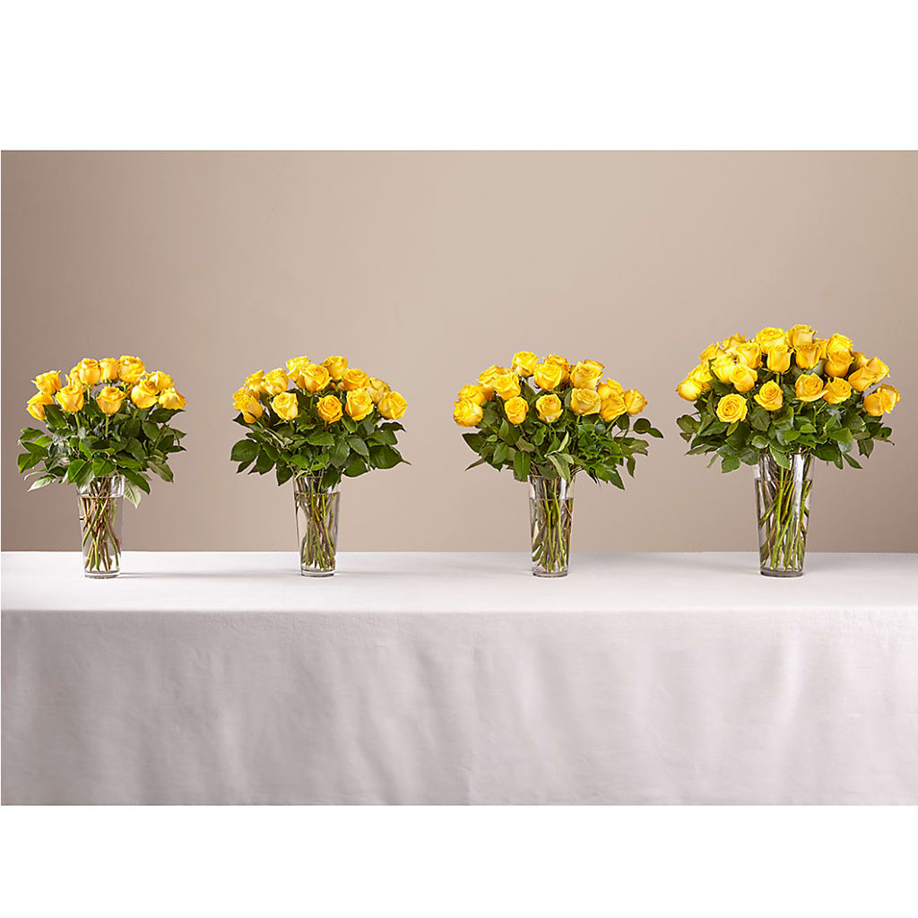 Long Stem Yellow Rose Bouquet – A Flower 4 Us, El Paso TX