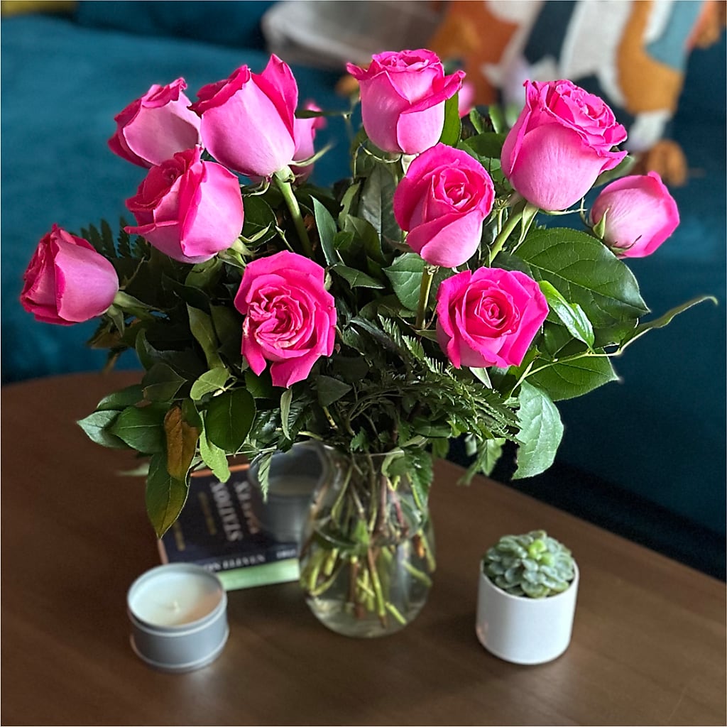 Long Stem Pink Rose Bouquet –  A Flower 4 Us, El Paso TX