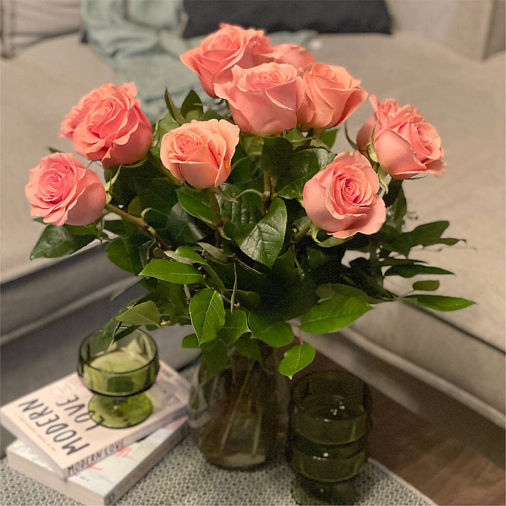 Long Stem Pink Rose Bouquet –  A Flower 4 Us, El Paso TX