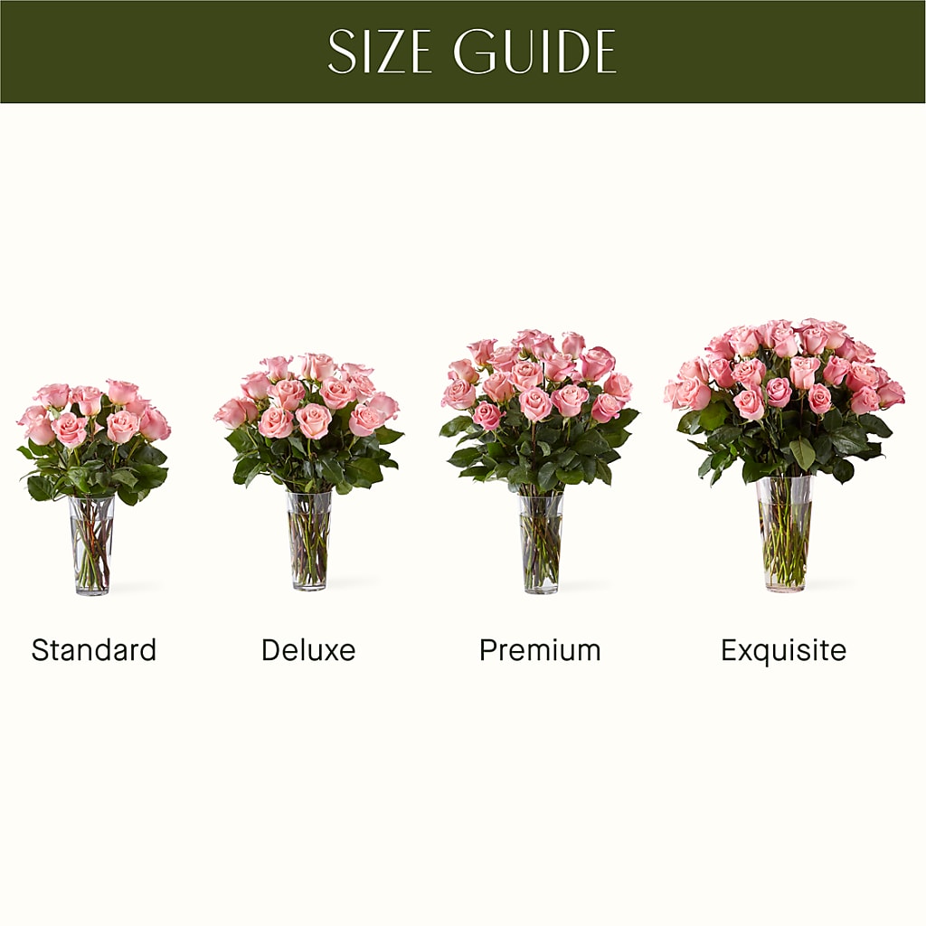 Long Stem Pink Rose Bouquet –  A Flower 4 Us, El Paso TX