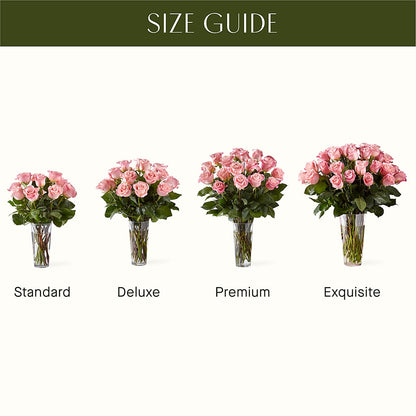 Long Stem Pink Rose Bouquet –  A Flower 4 Us, El Paso TX